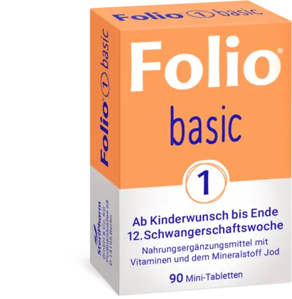 Packshot Folio Basic 1: Folsäure, ohne Hintergrund Stage
